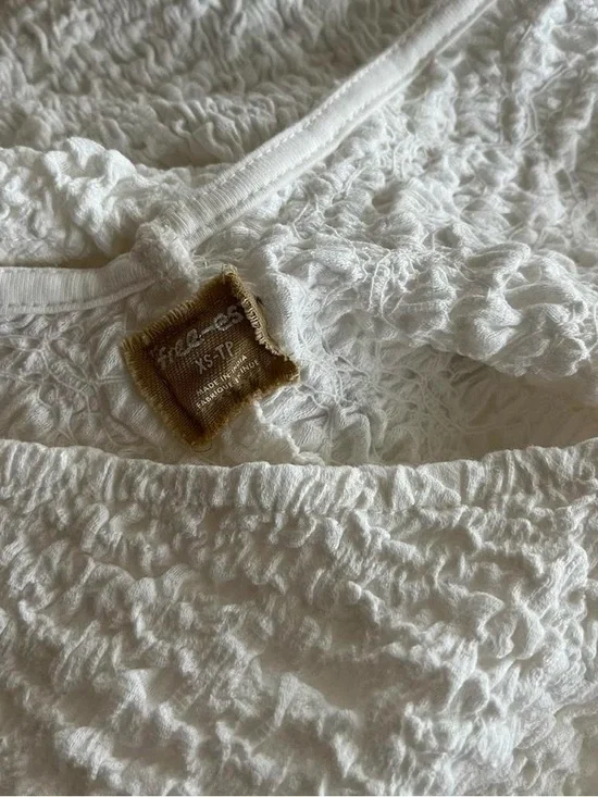 Free People Ivory Textured V-Neck Maxi Dress - Picture 7 of 7